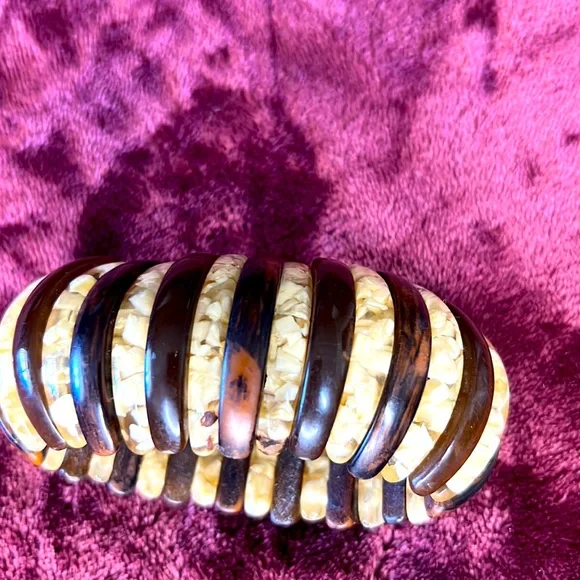 Brown and tan bracelet bangle - Picture 2 of 2